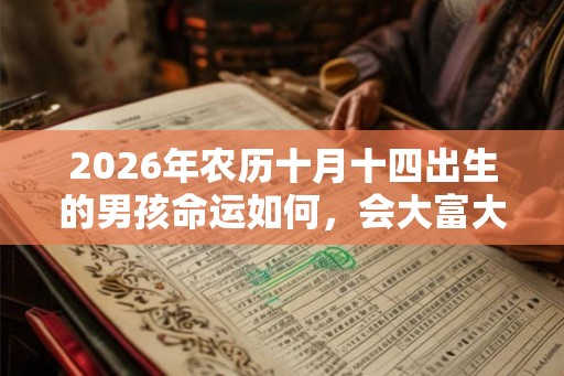 2026年农历十月十四出生的男孩命运如何，会大富大贵吗？