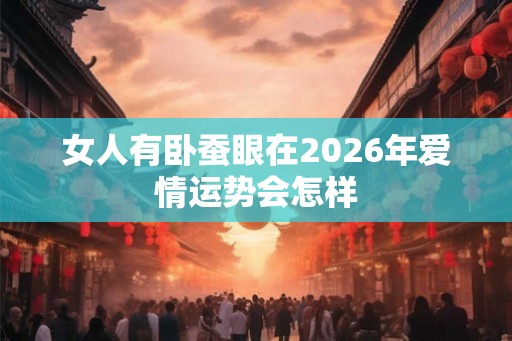 女人有卧蚕眼在2026年爱情运势会怎样 女人有卧蚕眼在2026年爱情运势会怎样