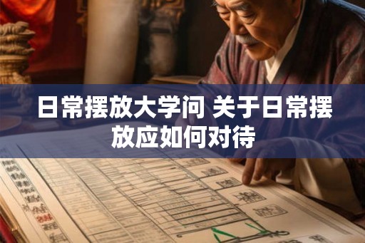 日常摆放大学问 关于日常摆放应如何对待