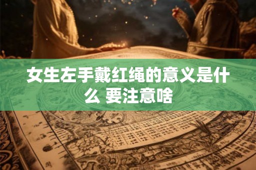 女生左手戴红绳的意义是什么 要注意啥