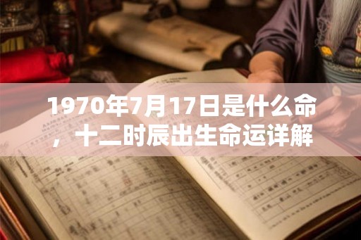 1970年7月17日是什么命，十二时辰出生命运详解