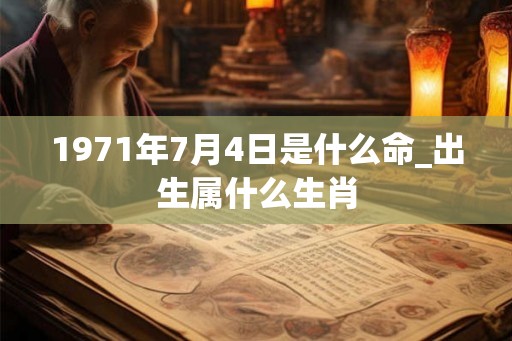 1971年7月4日是什么命_出生属什么生肖