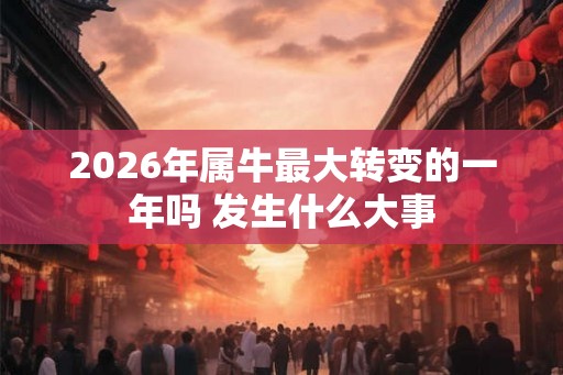 2026年属牛最大转变的一年吗 发生什么大事