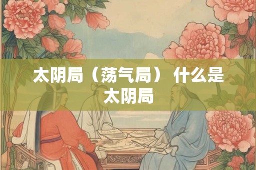 太阴局（荡气局） 什么是太阴局