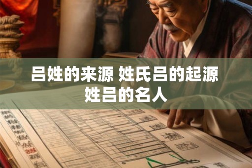 吕姓的来源 姓氏吕的起源 姓吕的名人