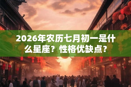 2026年农历七月初一是什么星座？性格优缺点？