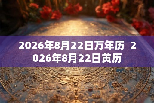 2026年8月22日万年历  2026年8月22日黄历
