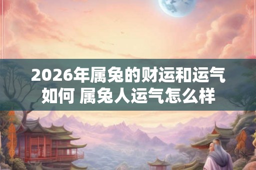 2026年属兔的财运和运气如何 属兔人运气怎么样