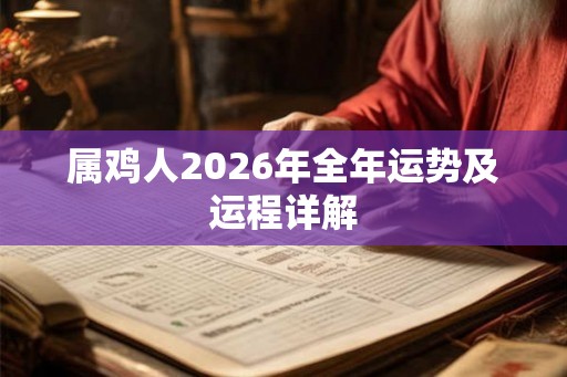 属鸡人2026年全年运势及运程详解