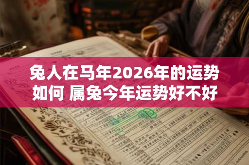 兔人在马年2026年的运势如何 属兔今年运势好不好