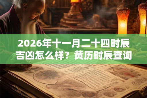 2026年十一月二十四时辰吉凶怎么样？黄历时辰查询