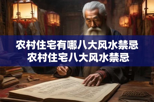 农村住宅有哪八大风水禁忌 农村住宅八大风水禁忌
