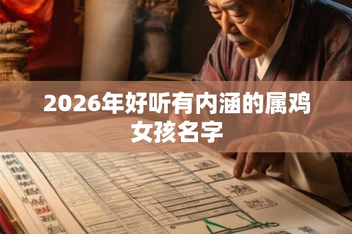 2026年好听有内涵的属鸡女孩名字