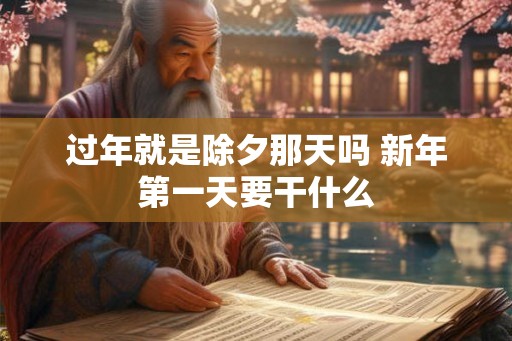 过年就是除夕那天吗 新年第一天要干什么