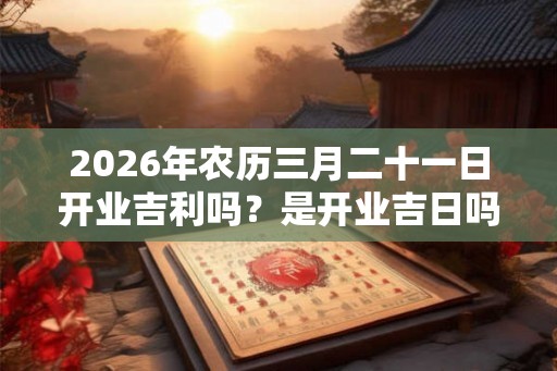 2026年农历三月二十一日开业吉利吗？是开业吉日吗？