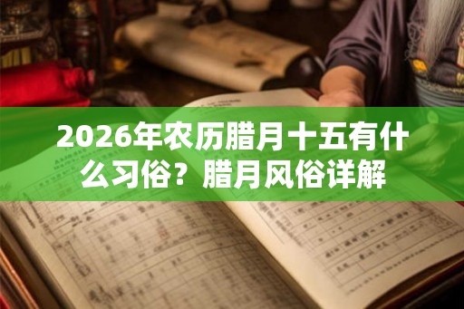 2026年农历腊月十五有什么习俗？腊月风俗详解