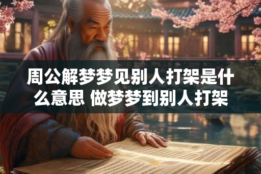 周公解梦梦见别人打架是什么意思 做梦梦到别人打架好不好
