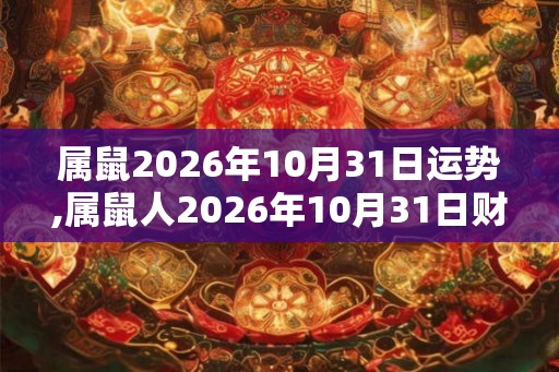 属鼠2026年10月31日运势,属鼠人2026年10月31日财运,生肖鼠2026年10月31日运势