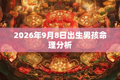 2026年9月8日出生男孩命理分析