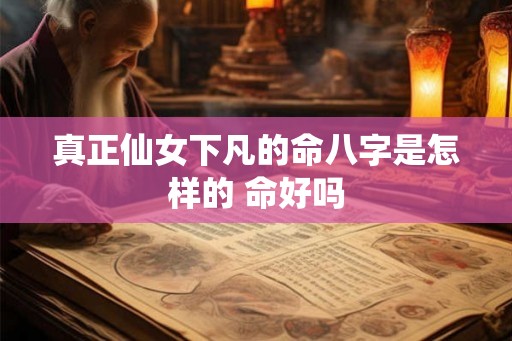 真正仙女下凡的命八字是怎样的 命好吗