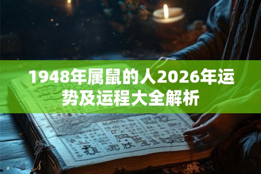 1948年属鼠的人2026年运势及运程大全解析 1948年属鼠的人2026年运势及运程大全解析