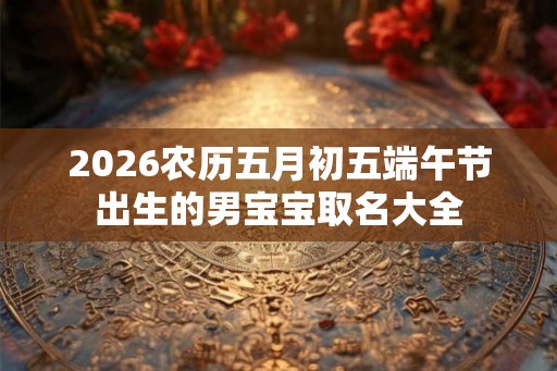 2026农历五月初五端午节出生的男宝宝取名大全