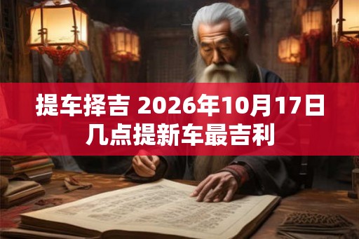 提车择吉 2026年10月17日几点提新车最吉利