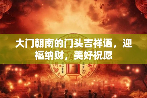 大门朝南的门头吉祥语，迎福纳财，美好祝愿