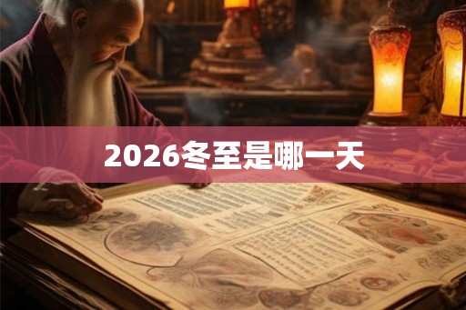 2026冬至是哪一天