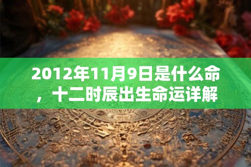 2012年11月9日是什么命，十二时辰出生命运详解