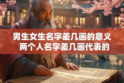 男生女生名字差几画的意义  两个人名字差几画代表的关系