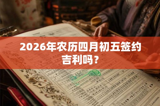 2026年农历四月初五签约吉利吗？