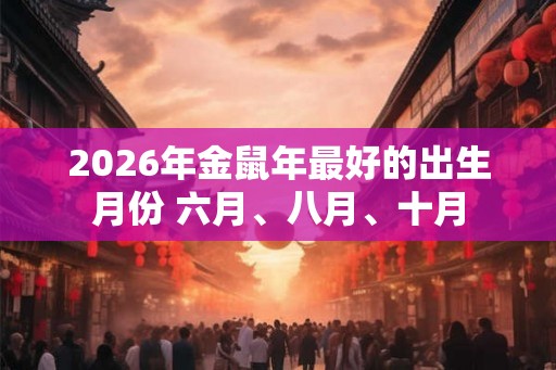 2026年金鼠年最好的出生月份 六月、八月、十月