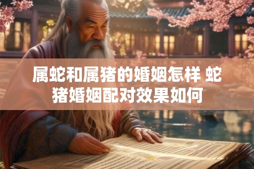 属蛇和属猪的婚姻怎样 蛇猪婚姻配对效果如何