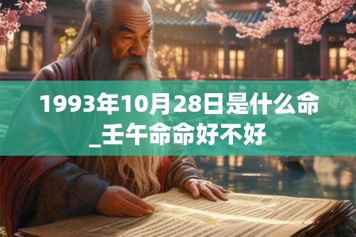 1993年10月28日是什么命_壬午命命好不好