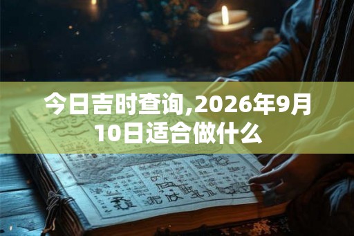 今日吉时查询,2026年9月10日适合做什么 今日吉时查询,2026年9月10日适合做什么