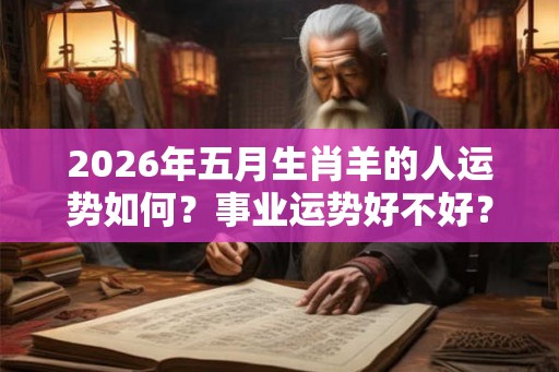 2026年五月生肖羊的人运势如何？事业运势好不好？