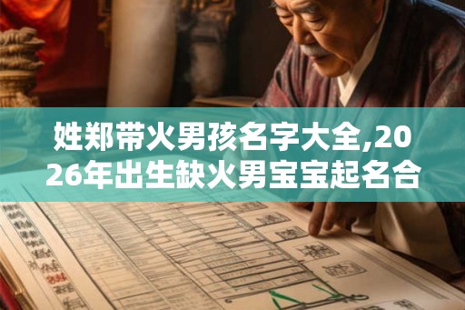 姓郑带火男孩名字大全,2026年出生缺火男宝宝起名合集