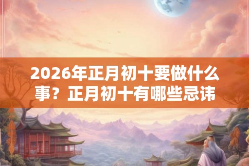 2026年正月初十要做什么事？正月初十有哪些忌讳