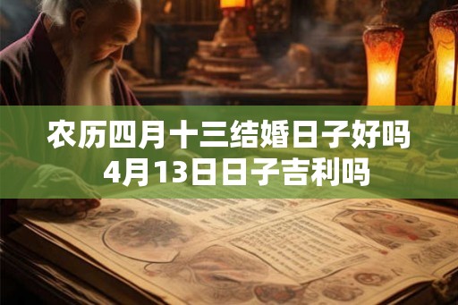 农历四月十三结婚日子好吗 4月13日日子吉利吗 农历四月十三结婚日子好吗 4月13日日子吉利吗