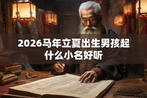2026马年立夏出生男孩起什么小名好听