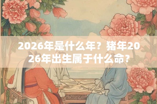 2026年是什么年？猪年2026年出生属于什么命？