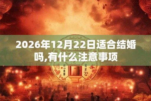 2026年12月22日适合结婚吗,有什么注意事项