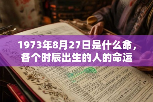 1973年8月27日是什么命，各个时辰出生的人的命运