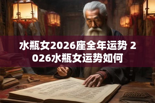水瓶女2026座全年运势 2026水瓶女运势如何 水瓶女2026座全年运势 2026水瓶女运势如何