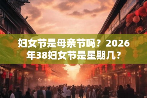 妇女节是母亲节吗？2026年38妇女节是星期几？