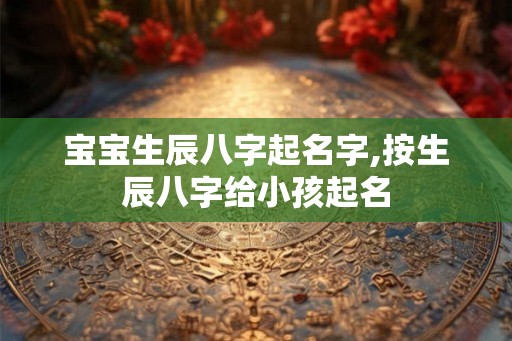 宝宝生辰八字起名字,按生辰八字给小孩起名