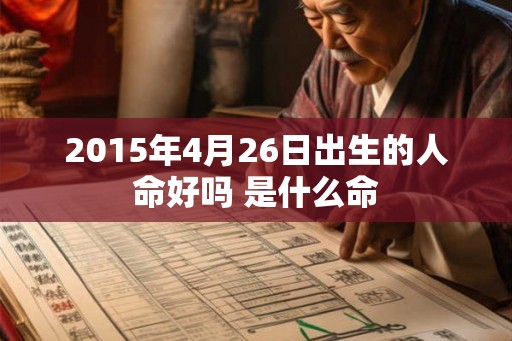2015年4月26日出生的人命好吗 是什么命
