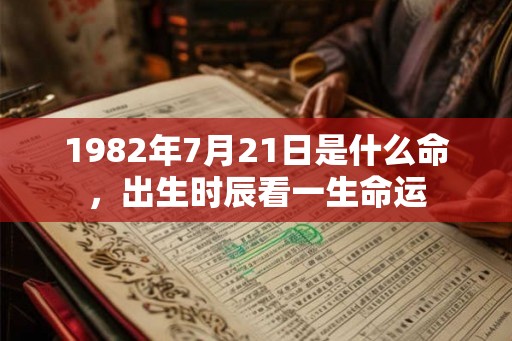 1982年7月21日是什么命，出生时辰看一生命运