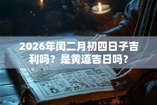2026年闰二月初四日子吉利吗?是黄道吉日吗? 2026年闰二月初四日子吉利吗?是黄道吉日吗?
